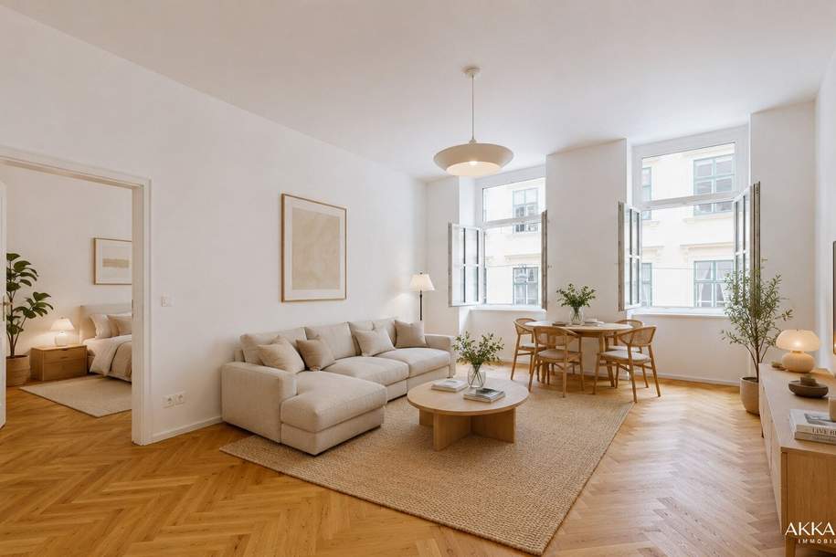 Wiener Altbau mit Charakter: Stuck, Walk-in-Bad & grüne Wohnstraße, Wohnung-kauf, 580.000,€, 1070 Wien 7., Neubau