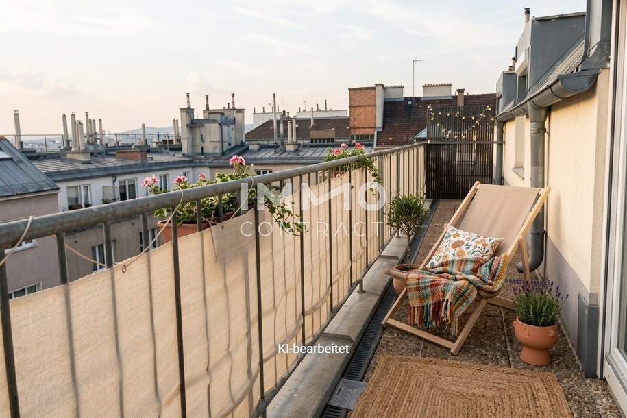 MITTEN IN DER STADT MIT HOFSEITIGER DACHTERRASSE!, Wohnung-kauf, 295.000,€, 1040 Wien 4., Wieden