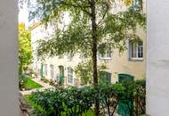 Zu Fuß zum Rochusmarkt & Donaukanal | Großzügiger Altbau mit ca. 3,60 m Raumhöhe | Separate Küche inkl. Küchenzeile | Hofseitiges Schlafzimmer mit Grünblick