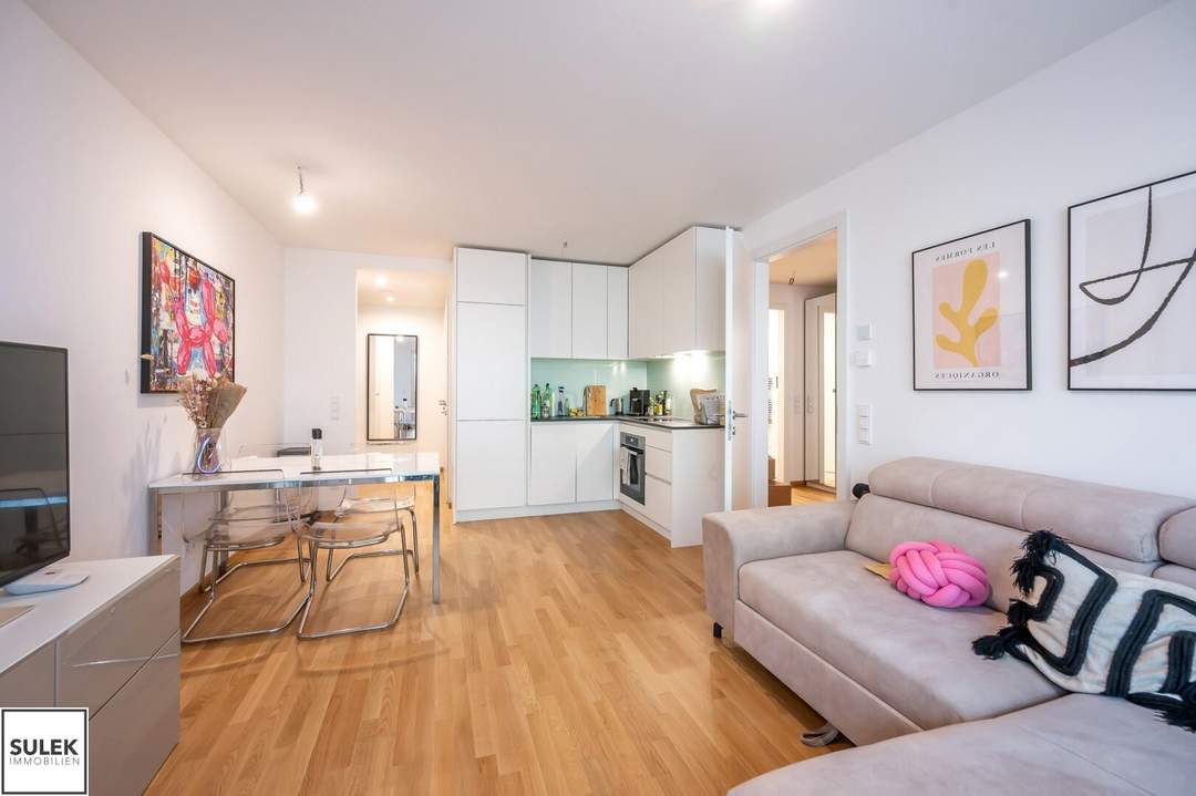 Schöner Neubau: 2 Zimmer + südseitige Loggia in beliebter Lage (Zieglergasse 52)