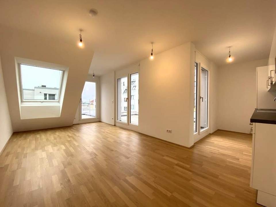 Klimatisierte DG-Wohnung mit 12m² Terrasse (Koloniestraße)!