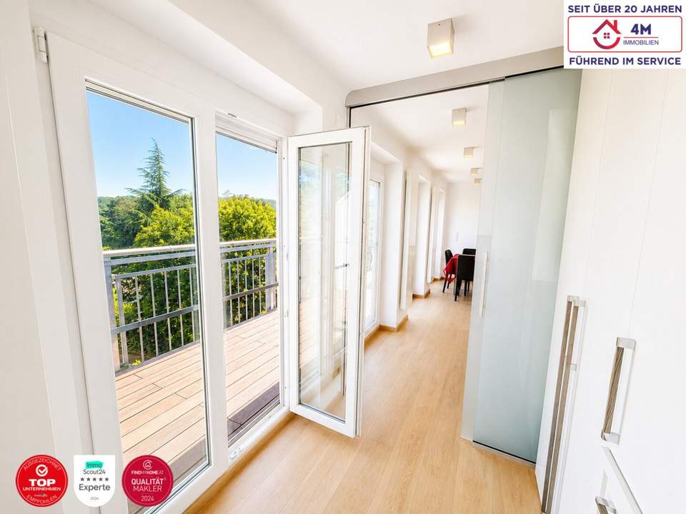 Lichtdurchflutete Wohnung mit eigener Garagenbox und traumhafter 24m2 Terrasse ins Grüne im 18. Bezirk!