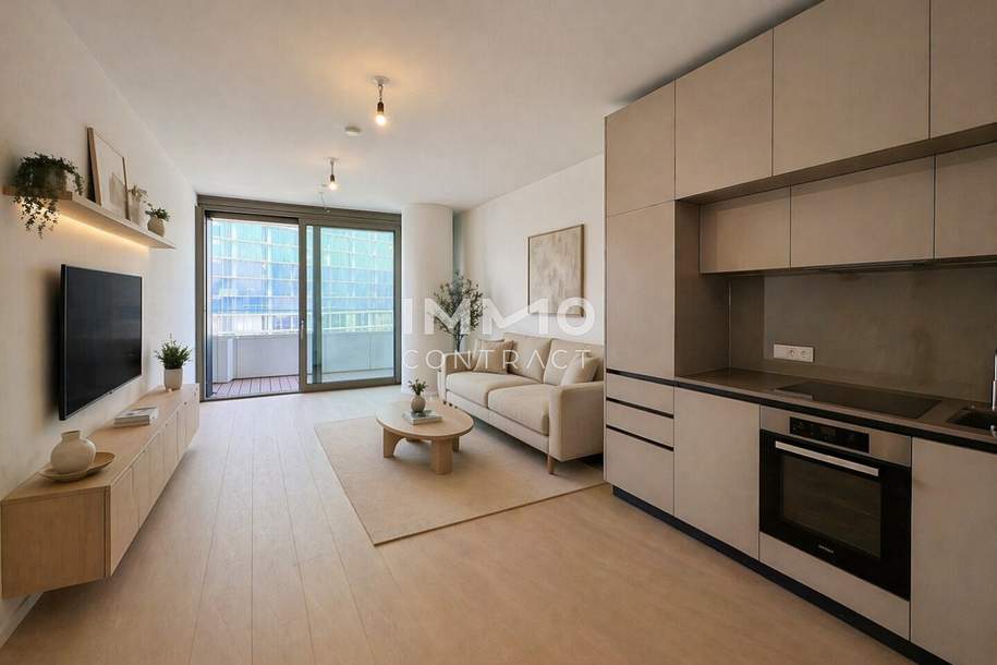 Fantastischer Erstbezug mit durchdachtem Grundriss, Balkon und Sonnenuntergang (Doorman, Gym, Pool, Lounges), Wohnung-kauf, 424.710,€, 1220 Wien 22., Donaustadt