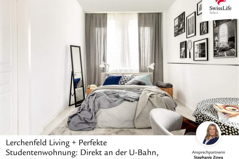 + Lerchenfeld Living + Perfekte Studentenwohnung: Direkt an der U-Bahn, mit Fußbodenheizung und Außenrollläden, Wohnung-kauf, 259.474,€, 1070 Wien 7., Neubau