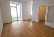 UNBEFRISTET, gepflegte 47 m2 Altbau mit 27 m2 Garten/Terrasse, 2 Zimmer, Kochnische, Wannenbad, Parketten, Randhartingergasse