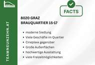 Zentral & modern - Gut geschnittene 2-Zimmer-Wohnung mit großem Balkon - Wohnen im Brauquartier!
