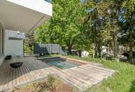 Ruhe, Grün & Luxus: 4-Zimmer-Maisonette mit 172 m² Garten und Pool