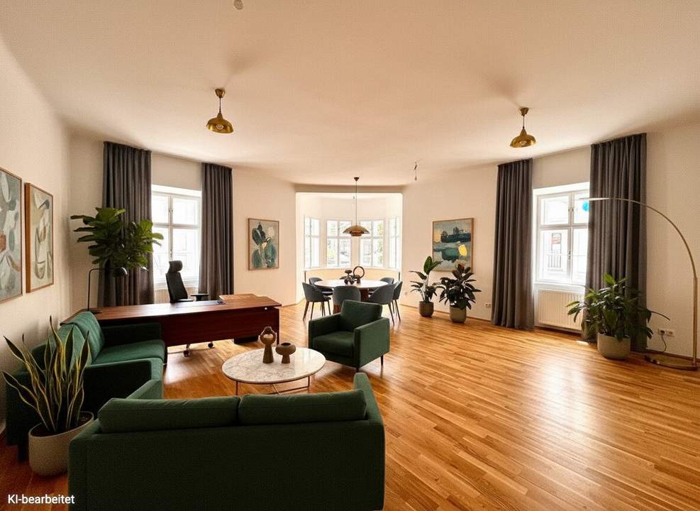 Repräsentativer Erstbezug! Bürofläche am Hauptplatz | 4 lichtdurchflutete Zimmer | Terrasse im Innenhof | Klimaanlage