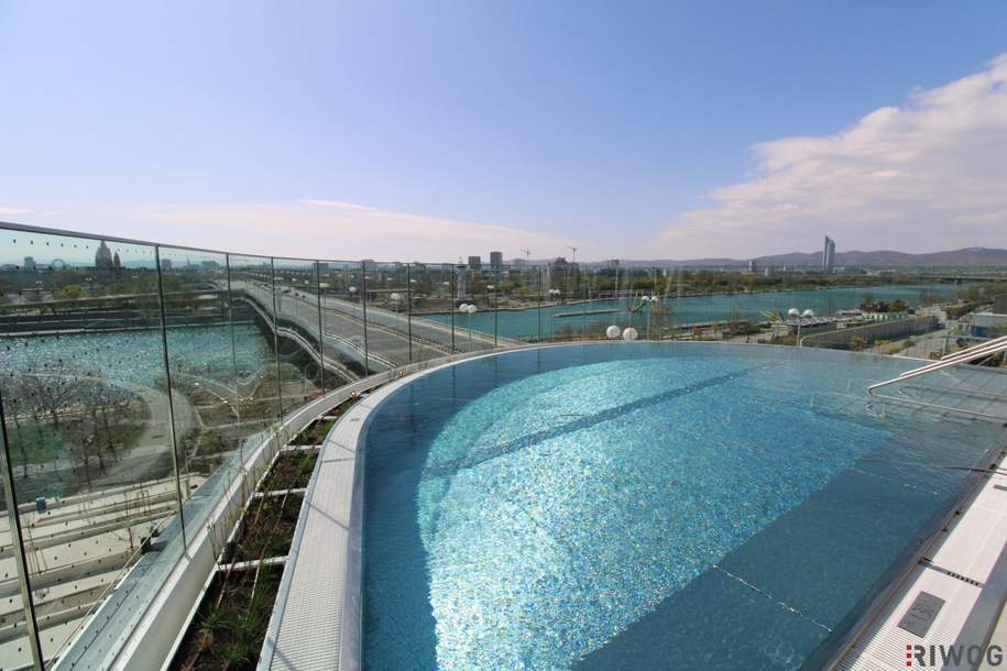**DANUBEFLATS mit XXL Freifläche Richtung Innenstadt** 2 oder 3 Zimmer möglich, Wohnung-kauf, 1.890.000,€, 1220 Wien 22., Donaustadt