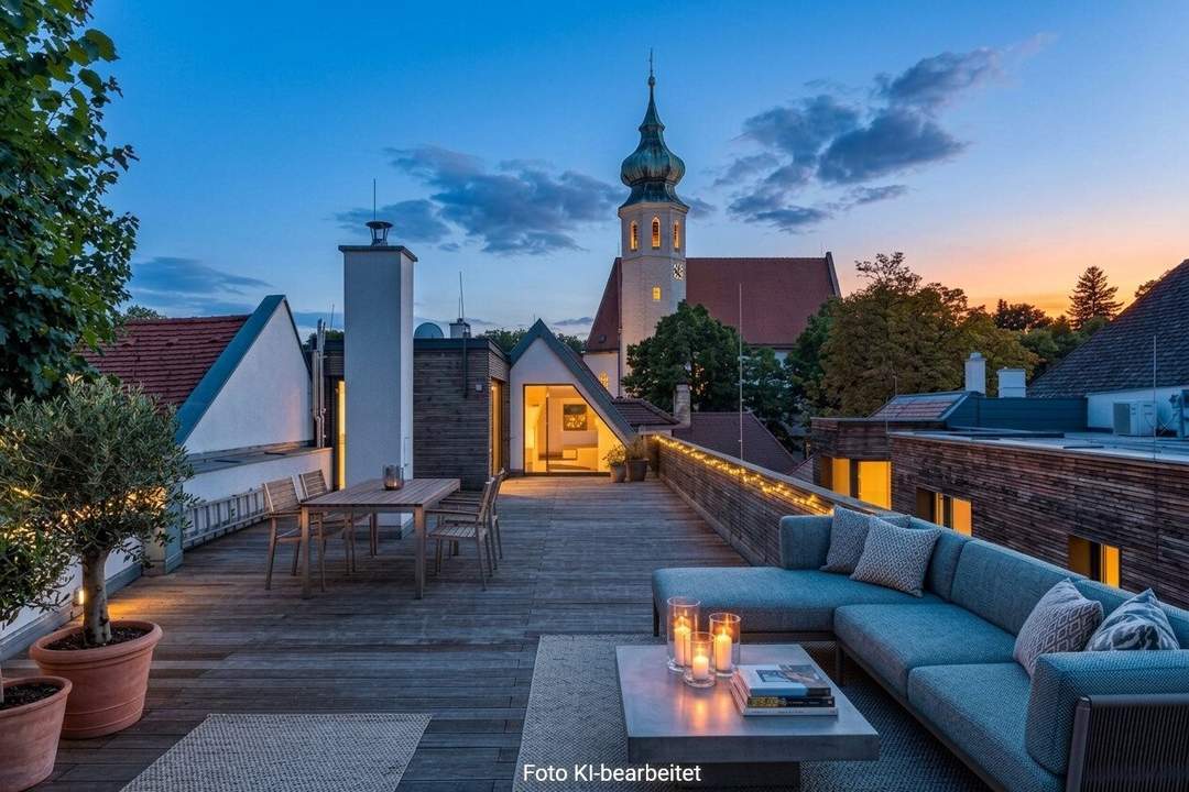 Historisches Winzerhaus trifft moderne Architektur: Luxuriöses Refugium mit großer Terrasse im historischen Zentrum von Grinzing