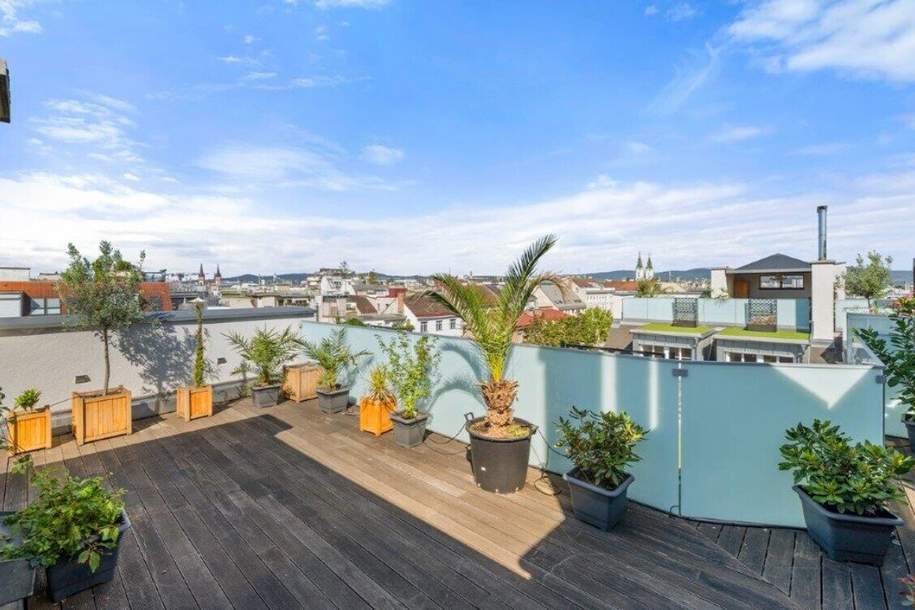Exklusives Wohnen im Herzen Wiens - Dachgeschoßwohnung mit 285m² und traumhafter Terrasse!, Wohnung-kauf, 5.715.000,€, 1080 Wien 8., Josefstadt