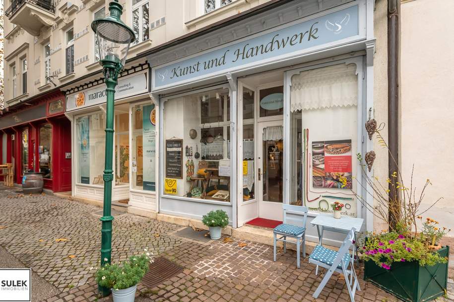 Geschäftslokal mit Lager in der Fußgängerzone Mödling, Gewerbeobjekt-miete, 829,16,€, 2340 Mödling