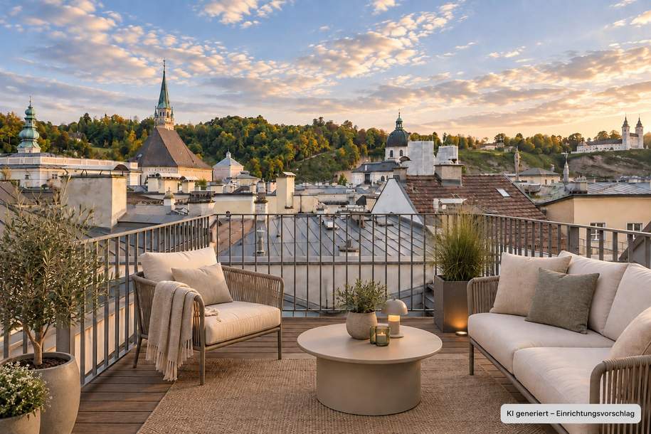 Über den Dächern der Altstadt – mit eigener Dachterrasse, Wohnung-miete, 1.980,00,€, 5020 Salzburg(Stadt)
