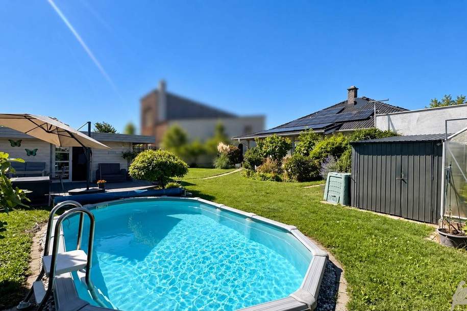 Einfamilienhaus mit Garten und Pool direkt in Podersdorf am Neusiedlersee., Haus-kauf, 649.000,€, 7141 Neusiedl am See