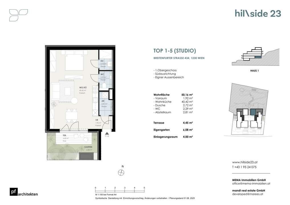 Singlehit! Schicke 1-Zimmer-Gartenwohnung zu verkaufen!