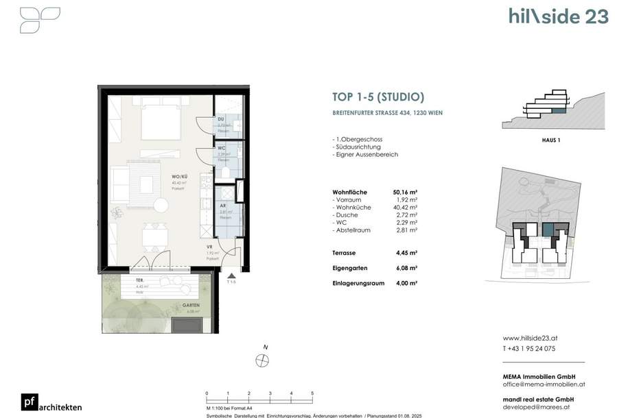 Singlehit! Schicke 1-Zimmer-Gartenwohnung zu verkaufen!, Wohnung-kauf, 289.000,€, 1230 Wien 23., Liesing