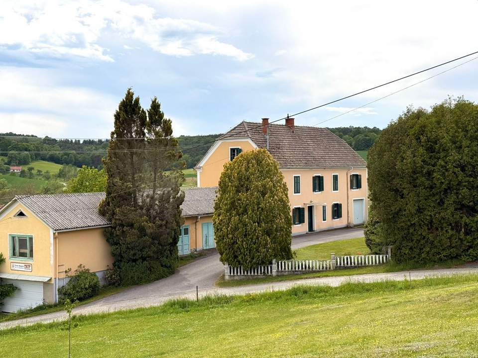 Toskana- Flair im Südburgenland: Haus mit ehemaliger Tischlerei auf großem Grundstück