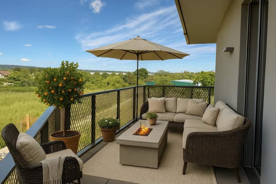 Hirschfeld: wie im Urlaub - Mega Preis! Provisionsfrei und Erstbezug - U1 Leopoldau Nähe, Wohnung-kauf, 459.000,€, 1210 Wien 21., Floridsdorf