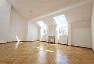 GONZAGAGASSE, BÖRSE-NÄHE, klimatisiertes 122 m2 Dachgeschoss mit 8 m2 Terrasse, 3 Zimmer, Komplettküche, 2 Bäder, Parketten