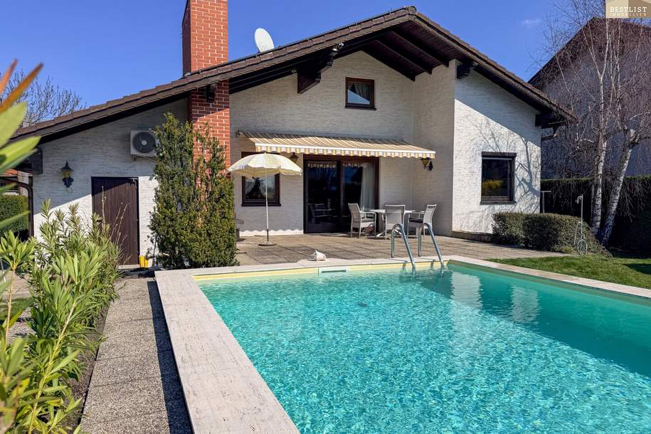 Bungalow mit ca. 1.089 m² großem Grundstück und Pool in Baden, Haus-kauf, 629.000,€, 2500 Baden