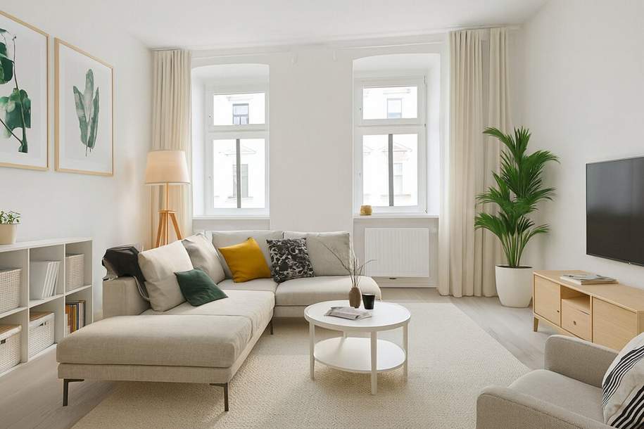U-Bahn- und Marktnähe | 2-Zimmer-Altbauwohnung mit hofseitigem Schlafzimmer & Einbauküche | sofort bezugsbereit, Wohnung-kauf, 190.000,€, 1120 Wien 12., Meidling