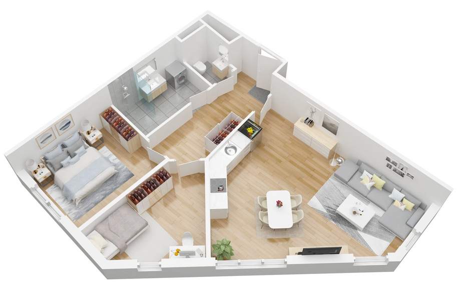 Toppreis! Sehr gut aufgeteilte 2 1/2 Zimmerwohnung mit 69,32 m² WFL (Top 11), Wohnung-kauf, 299.000,€, 1210 Wien 21., Floridsdorf