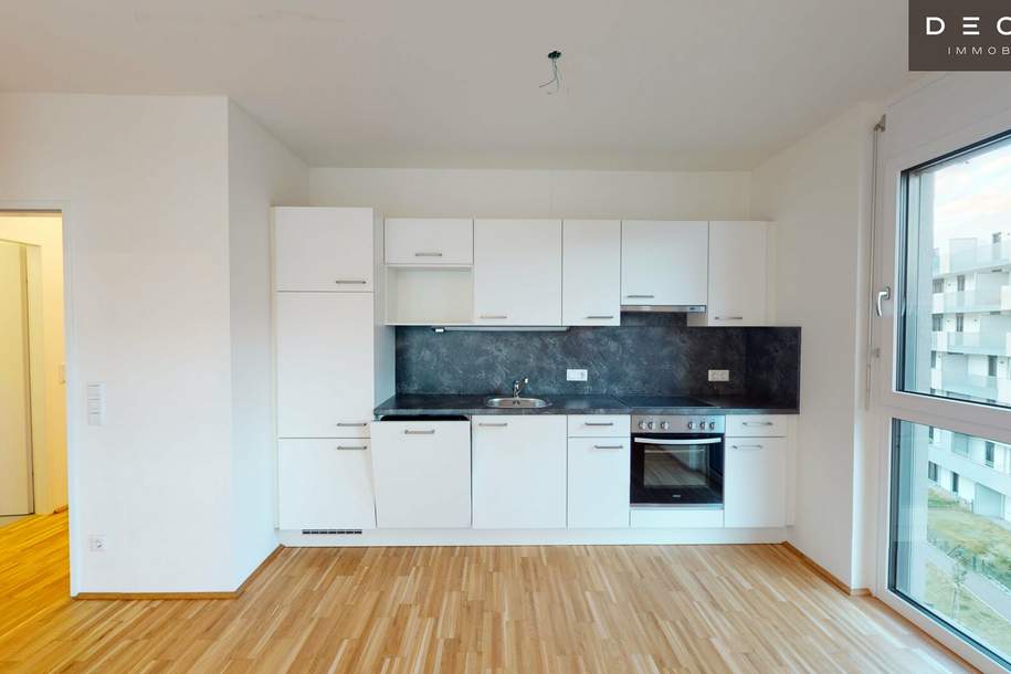 / NEUBAU / AB JÄNNER / RICHTUNG OSTEN / NIEDRIGENERGIEHAUS / ZWEI ZIMMER / 4. STOCK / 12 QM BALKON, Wohnung-miete, 919,00,€, 1110 Wien 11., Simmering