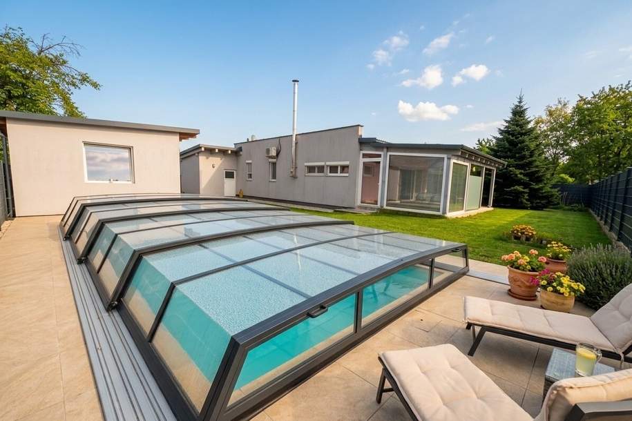 Moderner Bungalow mit Pool und traumhafter Terrasse - barrierefrei nahe Bad Radkersburg, Haus-kauf, 299.000,€, 8492 Südoststeiermark