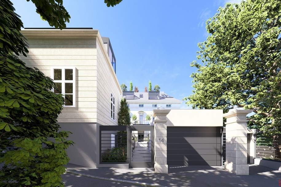 Tiefgaragenebene mit Autolift | in sich geschlossen (keine anderen Nutzer) | ca. 230m² mit min. 10 Plätzen | keine Rampe | auf repräsentativen Luxusanwesen, Kleinobjekte-kauf, 600.000,€, 1130 Wien 13., Hietzing