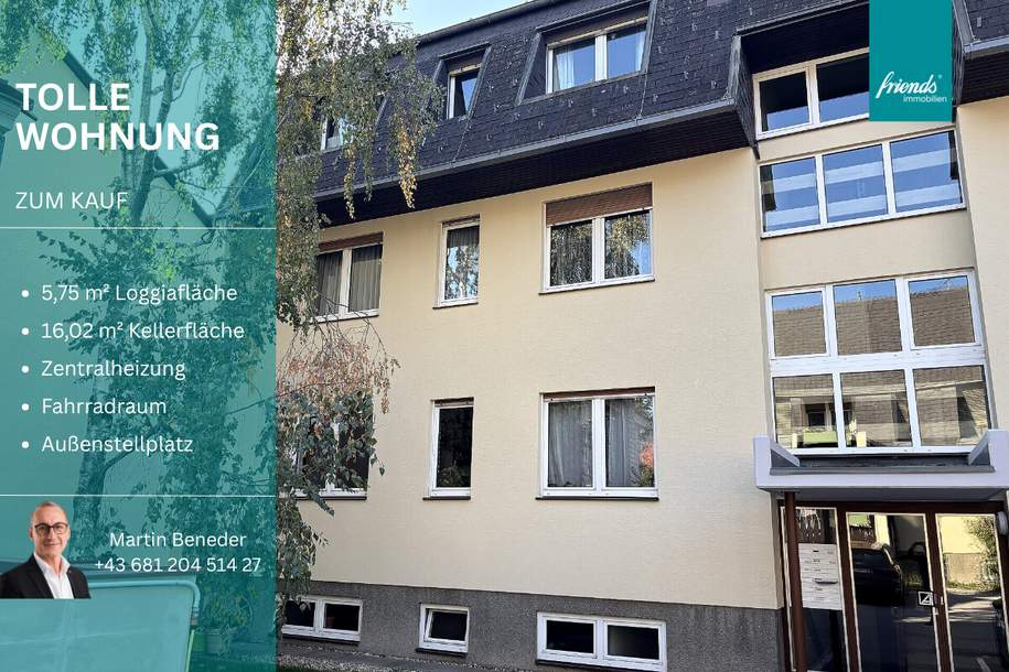3-Zimmer-Wohnung mit Loggia und Parkplatz, Wohnung-kauf, 299.000,€, 2344 Mödling