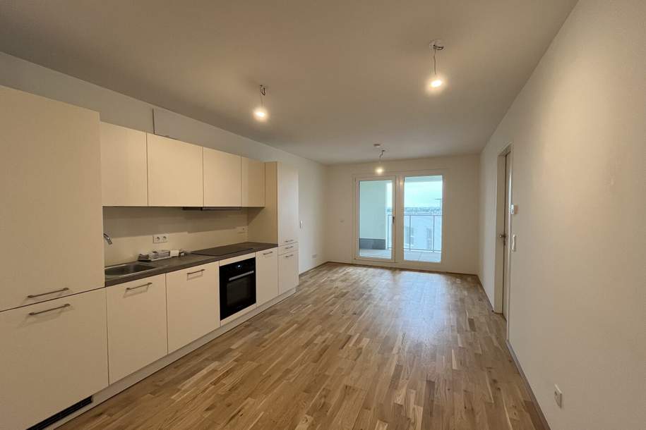1220! Schöne 3-Zimmer Wohnung mit Balkon und tollem Blick nahe Badeteich Hirschstetten!, Wohnung-miete, 1.428,25,€, 1220 Wien 22., Donaustadt