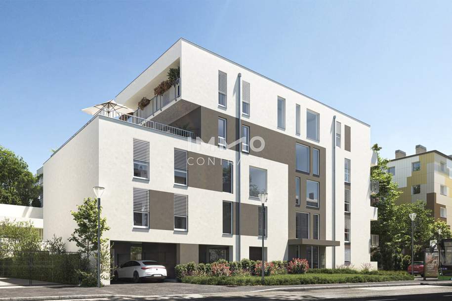 Neuwertige 2-Zi-Dachterrassenwohnung mit Balkon in Graz | Wienerstraße- Ecke Josef Pock Straße, Wohnung-miete, 662,04,€, 8051 Graz(Stadt)