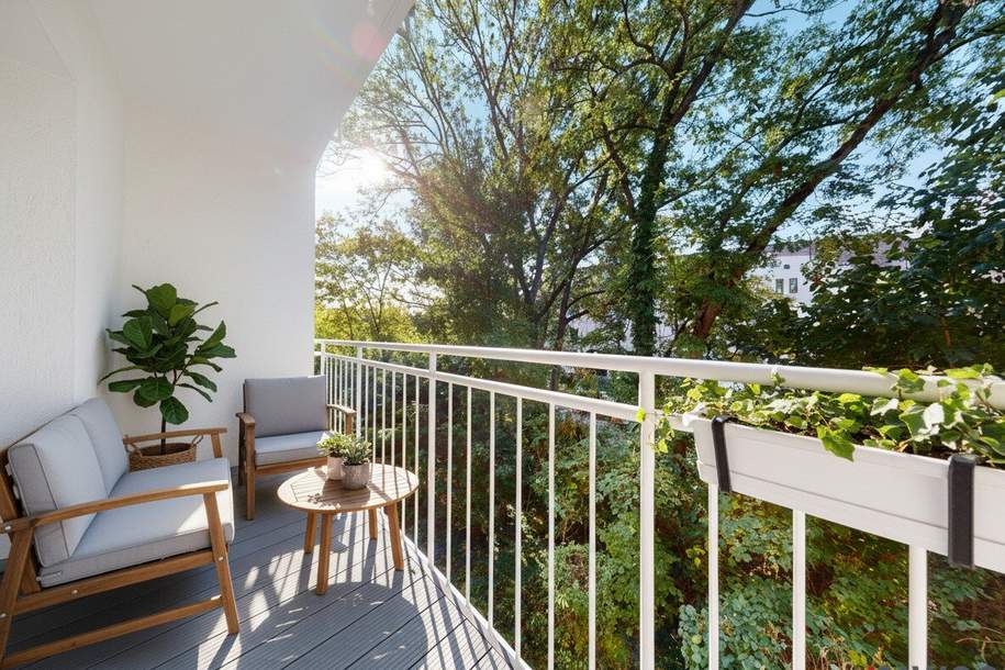 ERSTBEZUG nach Sanierung I 3 Zimmer Wohnung mit Balkon in wundervoller Grünlage I Tischler Einbauküche inkl. Siemensgeräte im Preis inbegriffen, Wohnung-kauf, 519.000,€, 1190 Wien 19., Döbling