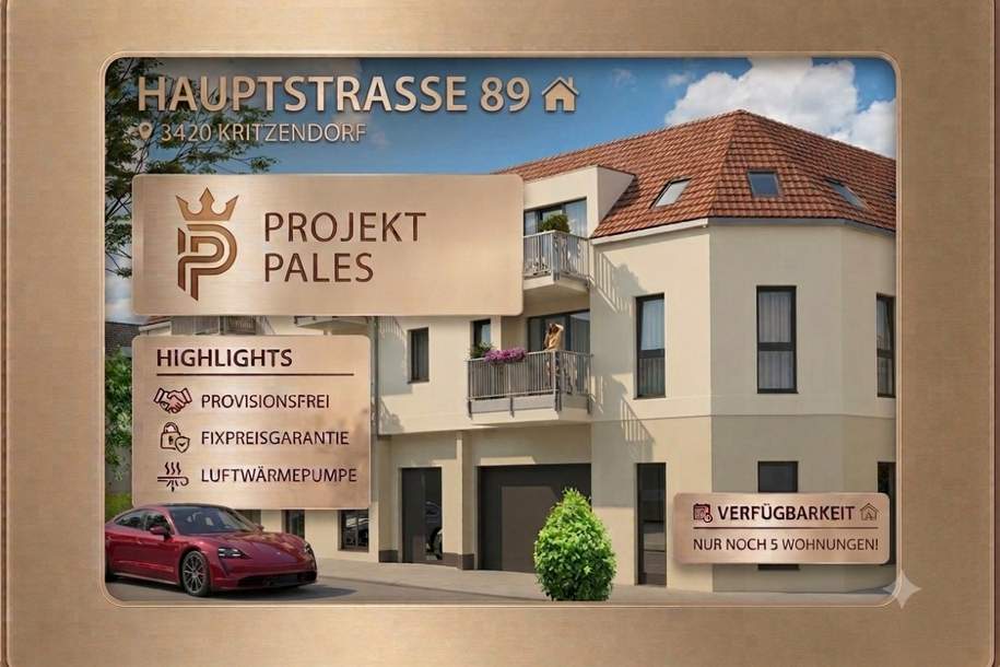 ++ NUR noch 5 Wohnungen ++ Living in KRITZENDORF, Wohnung-kauf, 188.910,€, 3420 Tulln