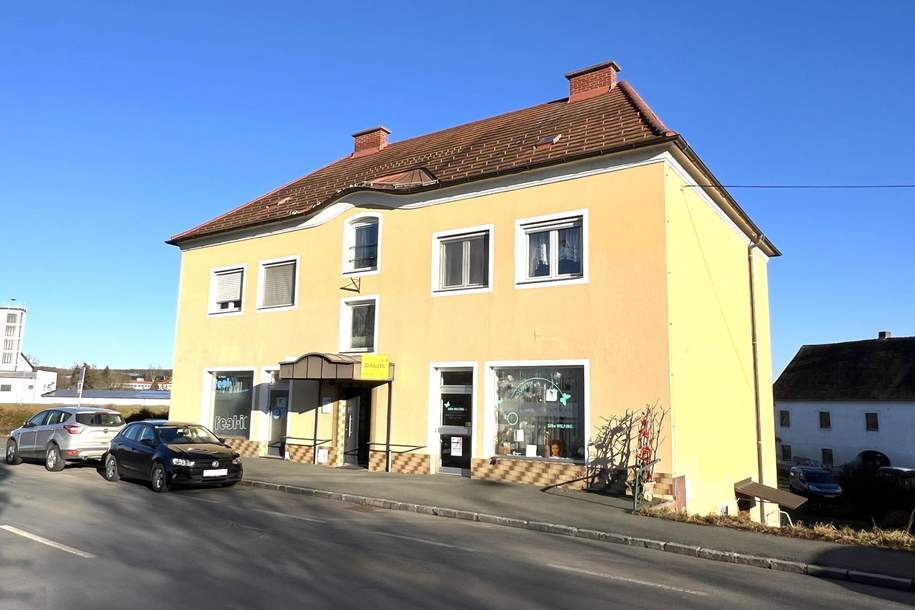 Wohngebäude mit 4 Wohnungen und 2 Geschäftsräumen in zentrumsnaher Lage, Haus-kauf, 360.000,€, 7540 Güssing