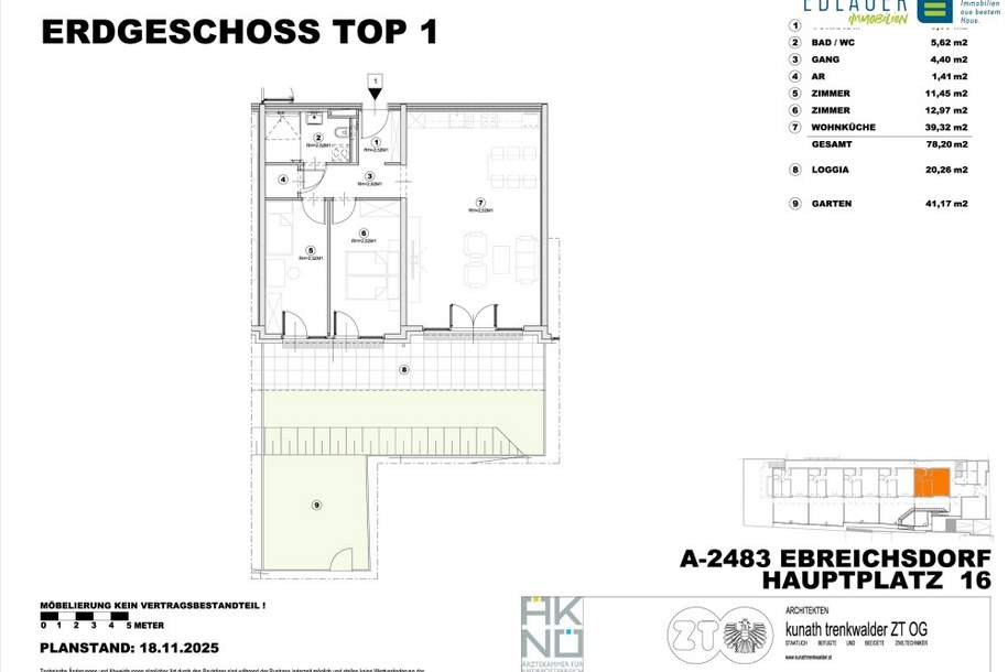 Moderner Neubau in Top Lage!, Wohnung-miete, 1.495,45,€, 2483 Baden