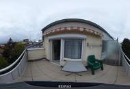 Dachgeschoß ohne Schrägen mit 2 Terrassen - sanierungsbedürftig