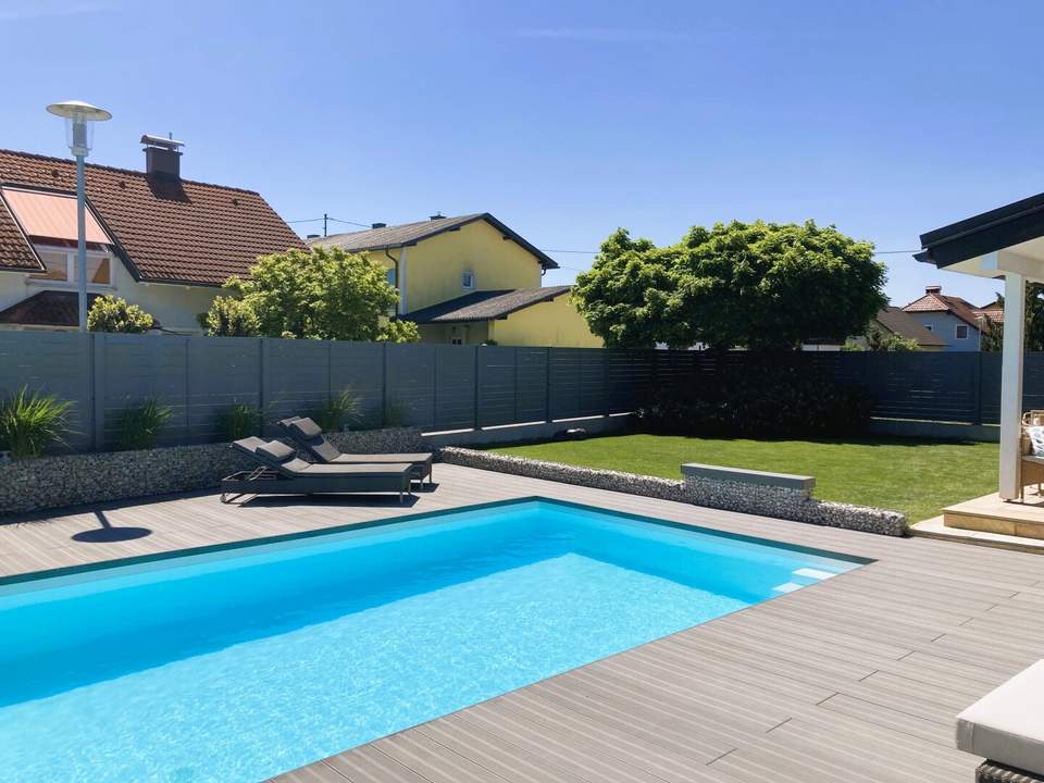 MODERNES TRAUMHAUS mit POOL & WELLNESSBEREICH / ZENTRUMSNAHE RUHIGE SIEDLUNGSLAGE / SACKGASSE