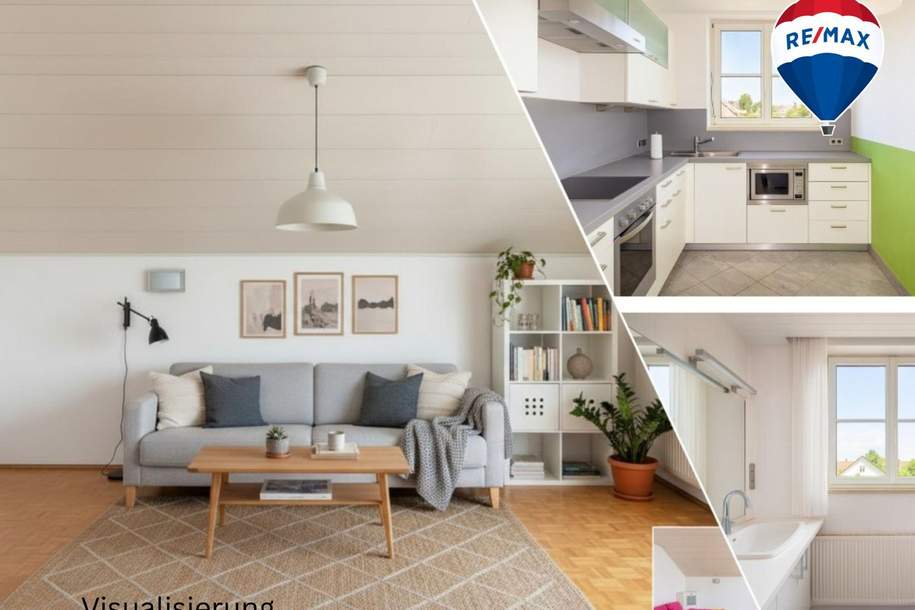 Stadtnah, smart & individuell: Helle, geräumige Wohnung mit 1 Garage!, Wohnung-kauf, 349.000,€, 4060 Linz-Land