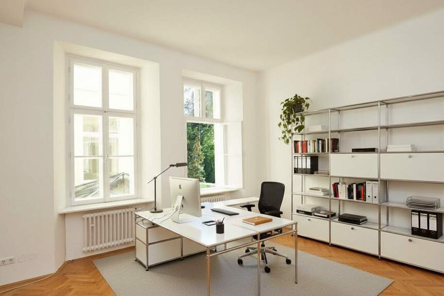 Repräsentative Bürofläche mit Blick ins Grüne, Gewerbeobjekt-miete, 4.345,45,€, 1040 Wien 4., Wieden