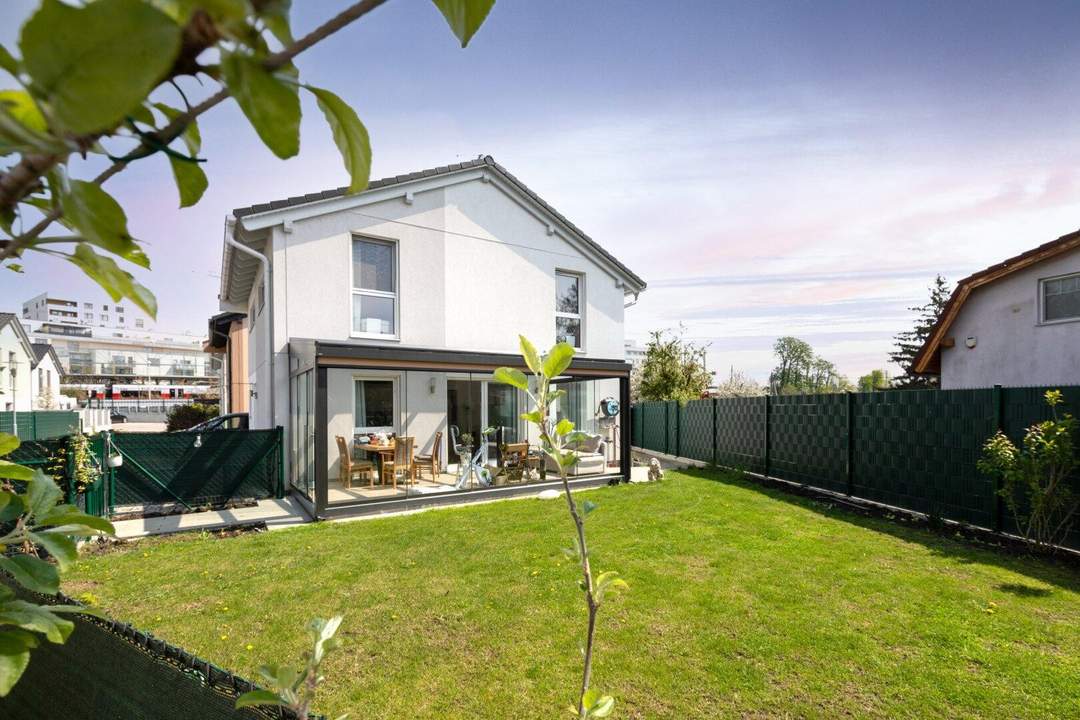 Einfamillienhaus in Jedlersdorf mit Blick Richtung Denglerpark