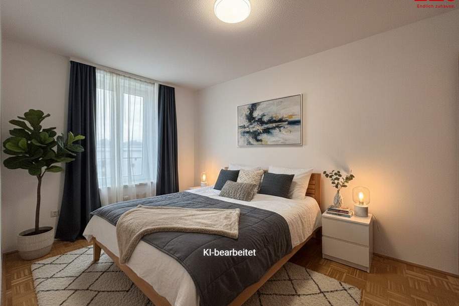 Wohnen im letzten Obergeschoss – großzügige 89 m² (3,5-Räume) in Linz-Ebelsberg/Ennsfeld! ACHTUNG Wohnung wird noch saniert!, Wohnung-miete, 958,20,€, 4030 Linz(Stadt)