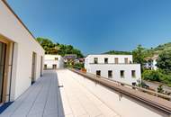 4-Zimmer-Dachgeschosswohnung mit großer Terrasse und Blick Richtung Weinhänge