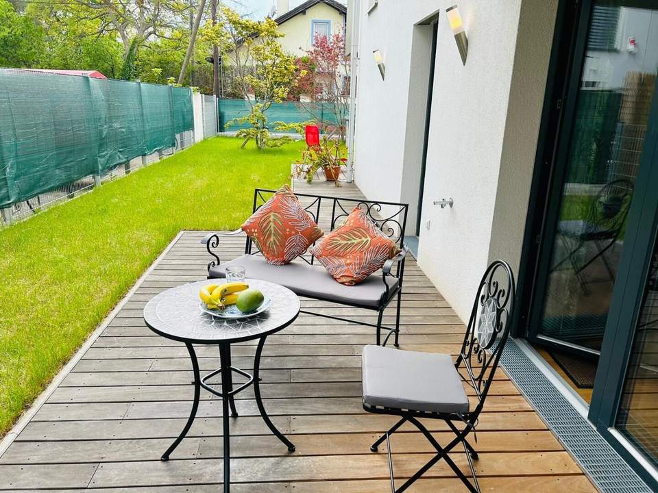 Exklusive Erdgeschosswohnung mit großem Garten an der Alten Donau