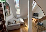 Rarität im Barock-Häuschen! Charmante Altbau-Dachgeschoss-Maisonette-Wohnung Nähe Augarten! Neben der U2! Wohngenuss auf 3 Ebenen mit Terrasse!
