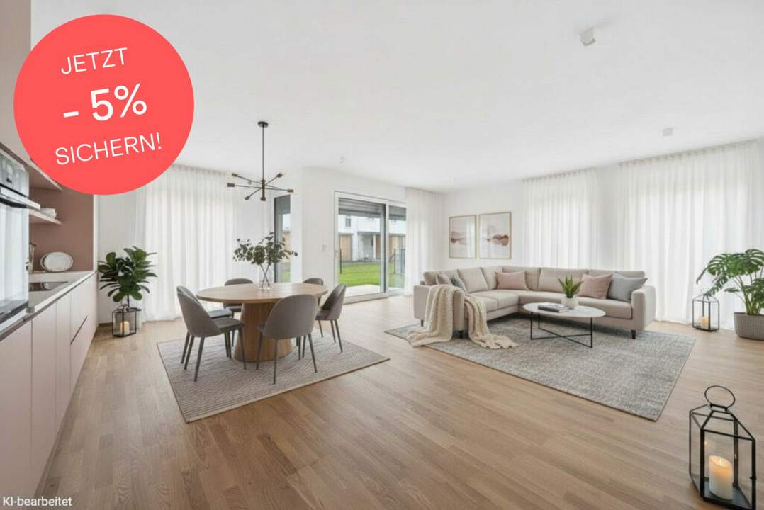 Jetzt 382.000,- statt 402.000,-! Wer viel Raum zur Entfaltung mag, ist hier richtig: Mehr als 40 m² Wohnküche, 12 m² überdachter Balkon, 3 Zimmer | Süd-West-Ausrichtung | Provisionsfrei