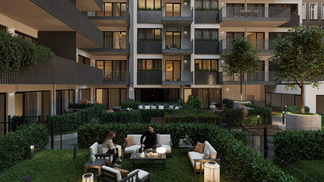 NEU! 3 Zimmer Gartenwohnung - Erstbezug im modernen Wohnprojekt - WOHNEN AM PARK - Urban &amp; Grün