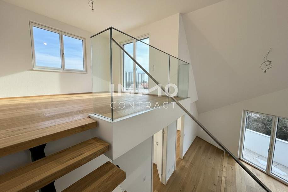 Galerieresidenz beim Marchfeldkanal – außergewöhnliche Maisonette mit zwei Terrassen, Wohnung-kauf, 289.000,€, 1210 Wien 22., Donaustadt