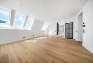 Außergewöhnliche Dachgeschoss-Maisonette mit Terrasse &amp; Dachterrasse | 26 m² Freifläche, 3 Zimmer