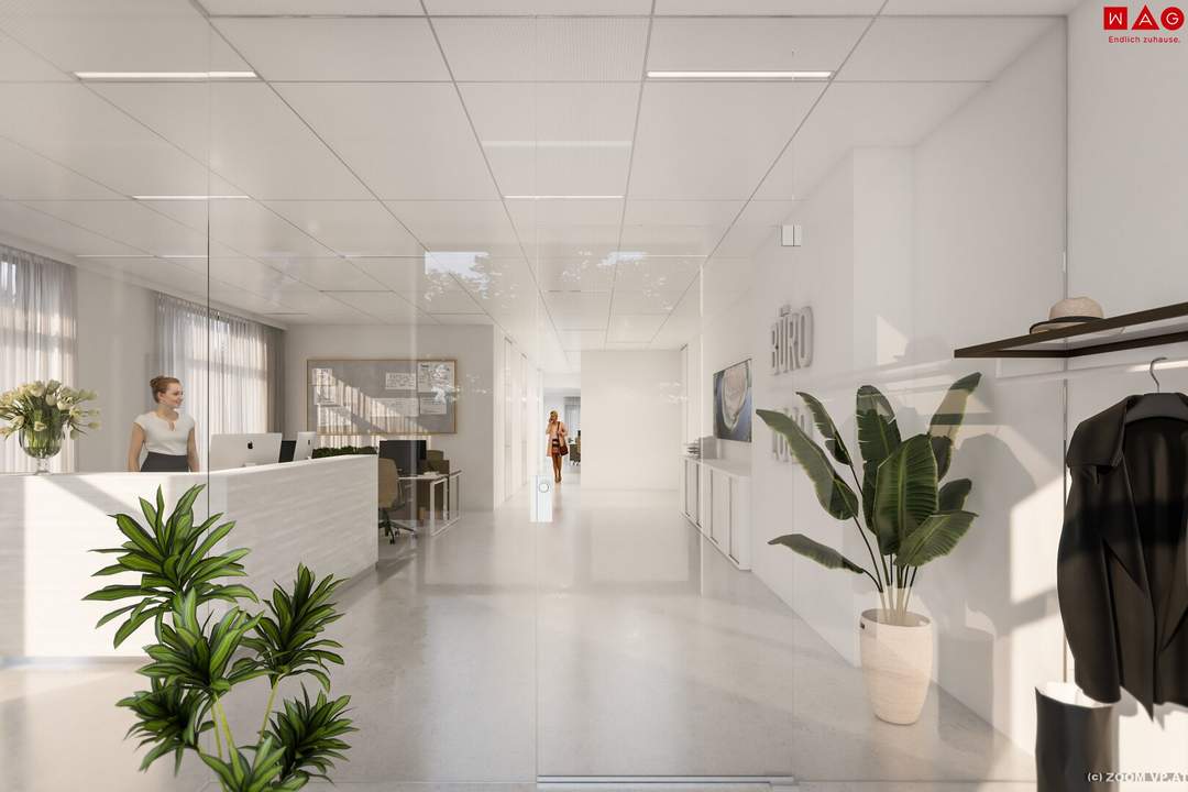 247,80 m² Büro-/Ordinations- u. Geschäftsflächen auf einer Ebene mit flexiblen Ausbaumöglichkeiten direkt an der Salzburger Straße